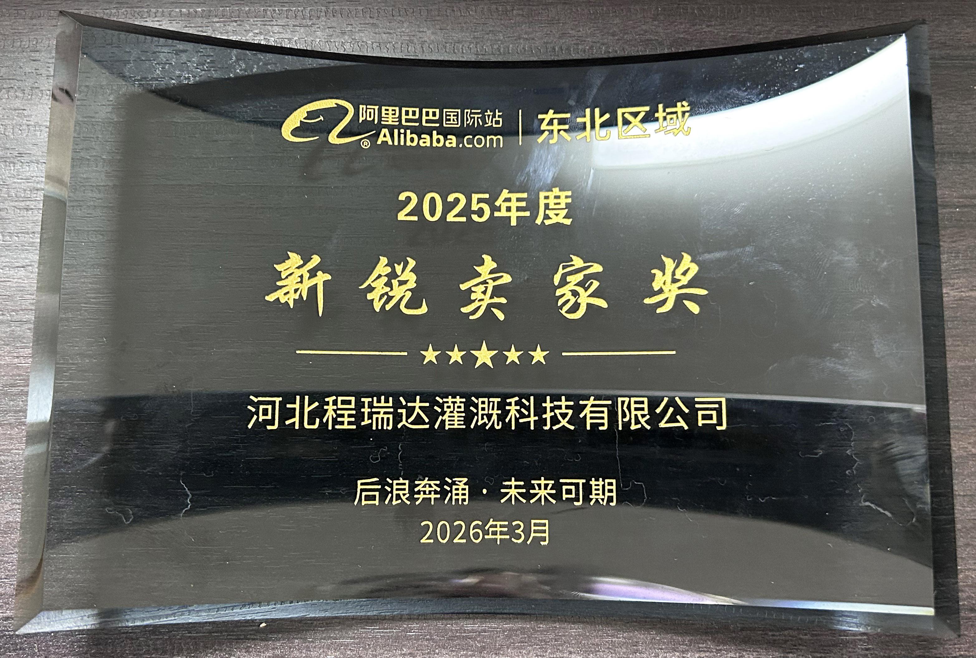 楚雄程瑞达灌溉 | 荣获阿里国际站新锐卖家奖